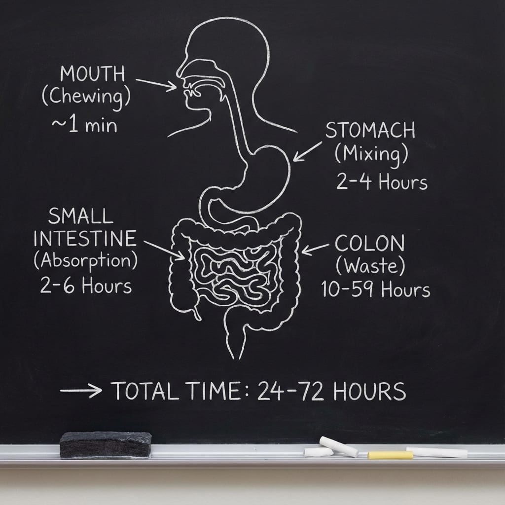 How long does it take for food to digest?