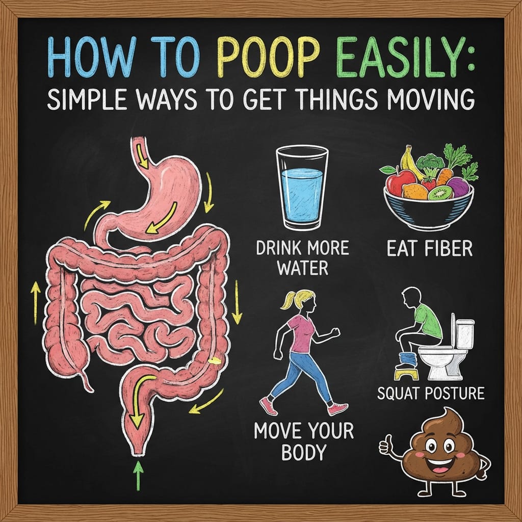 How can I poop easily?
